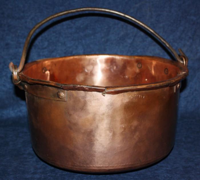 French copper cauldron 