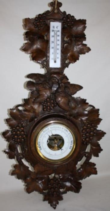 French Louis XIII barometer in walnut