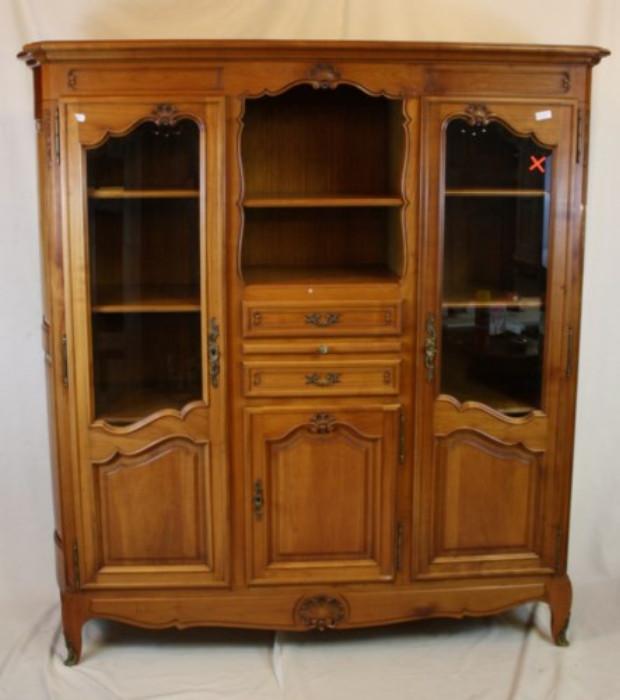 French Louis XV bookcase in cherry 