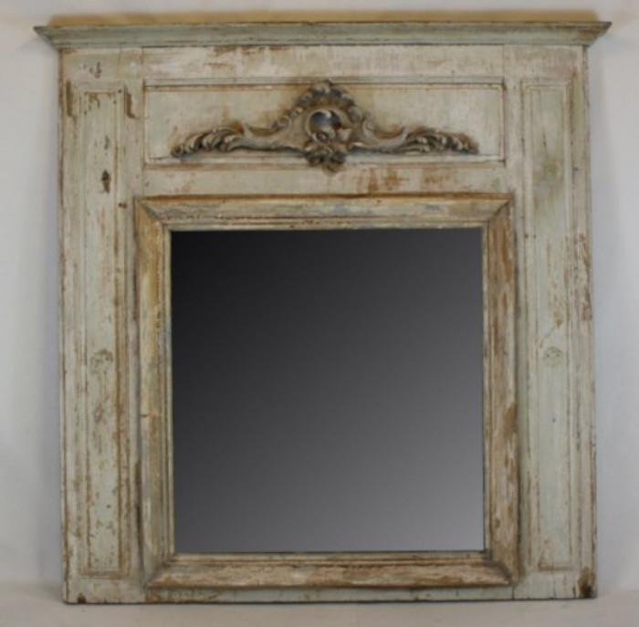 French painted trumeau mirror