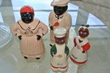 black americana Large salt and pepper shakers