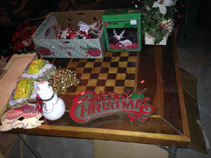 checker table, christmas