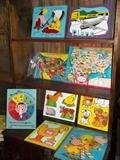 Vintage 1950s-80s puzzles including SIFO, Built-Rite, Whitman and Playskool.