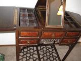 chinese vanity desk, fully opened.