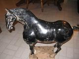 Chinese, painted ceramic horse