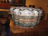 Scenic, Chinese ceramic foot bath/fish bowl(?)