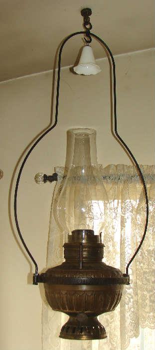 Early general store lamp w/smoke bell