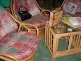 Close-up of rattan set!