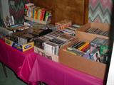 Tons of cd's, dvd's, videos, cassets!