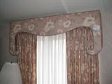 Custom made drapes and cornice!