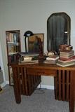 Antique desk, mirror