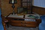 Stereo, record player coffee table