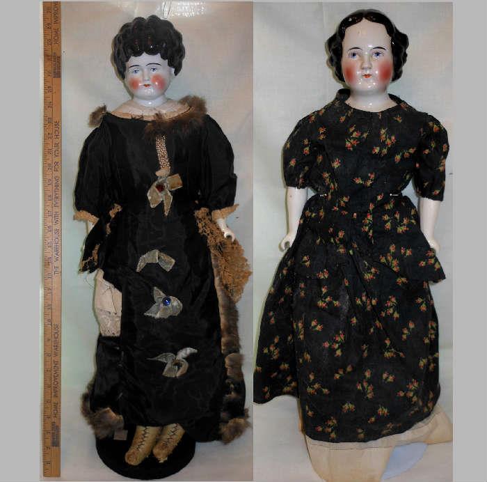 Very Tall Antique China Head Dolls