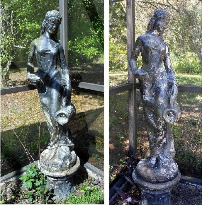 2 Huge Fountains, Nicely Weathered
