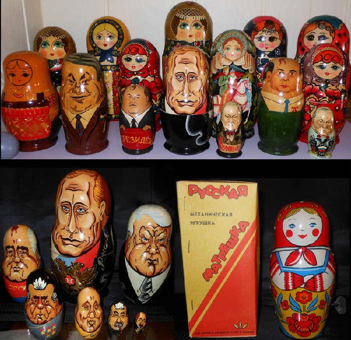 Huge Selection of Matryoshka Dolls, even a wind up walking Matryoshka