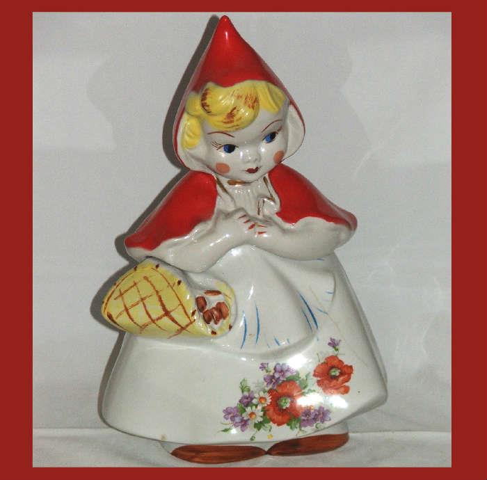 Vintage Little Red Riding Hood Cookie Jar