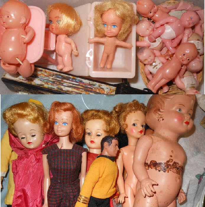 Hundreds of small Dolls and Vintage Midge