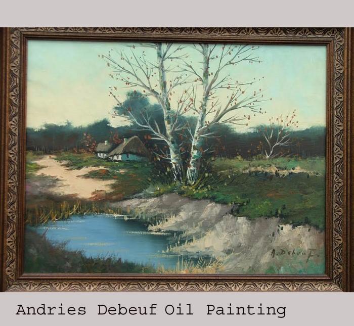 Beautiful and Stunning Andries Debeuf Oil Painting