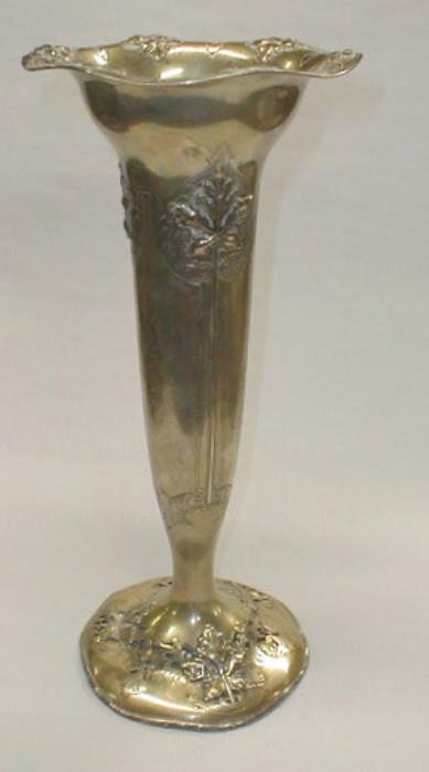 Shreve & Co San Francisco 14" tall sterling vase