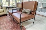 LEATHER AND IRON CHAIRS