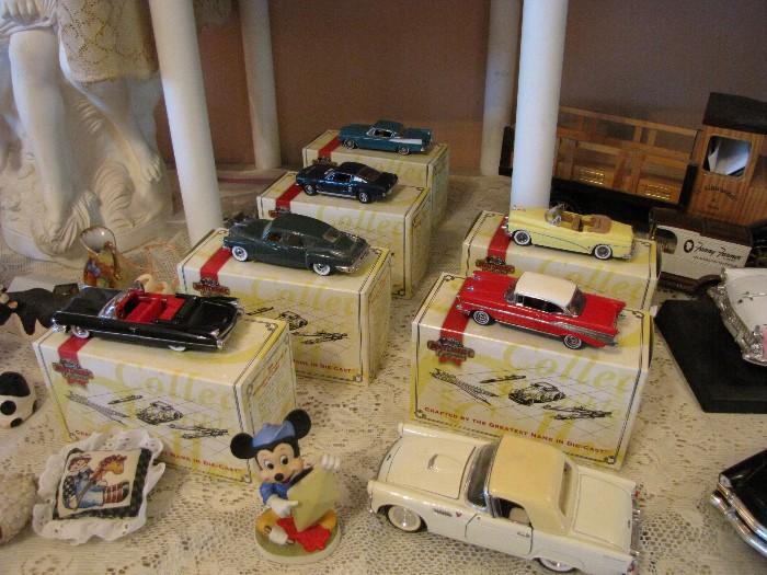 Several model cars.