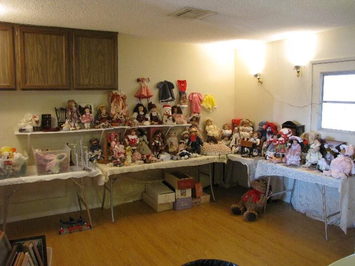 Dolls galore as well as toys.  