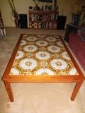 Danish Modern tiled coffee table. This was purchased at the Copenhagen Store in San Antonio.