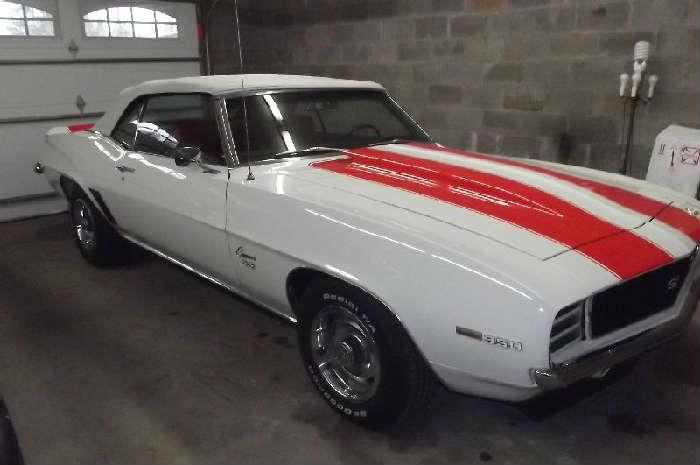 1969 SS PACE CAR EDITION, CONVERTABLE CAMARO,ALL MATCHING #'S 109000 ACTUAL MILES.