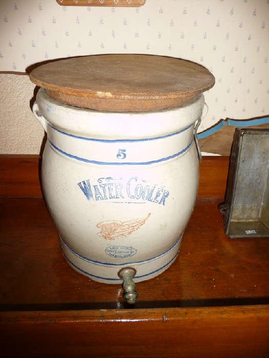 Large  Red Wing  Water Cooler Crock 5 gallon 