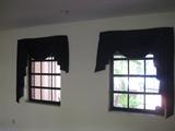 Curtains and valances all for sale, custom made.
