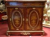 EMPIRE STYLE MARQUETRY CHEST WITH MARBLE TOP, BRONZE MOUNTS