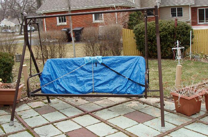 LARGE patio swing with canopy cover (not attached) 