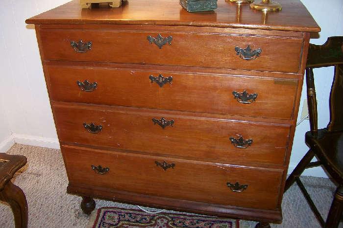 Closer view of the antique chest