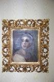 Wonderful antique painting in gold leaf frame