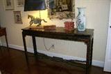Oriental Chinoisoire sofa/entry hall table - dating to the mid 1950's