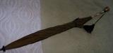 Victorian era umbrella with gold plated/mother of pearl handle (no markings on gold - have not tested)