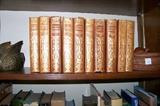 Set of leather books- in upstairs bookcase