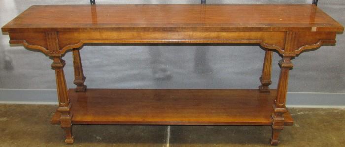 Banded Inlaid Sofa Table 26" tall 60" wide 15" deep