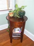Alexander Julian Home Colours Pr. Round Bedside Tables, Single Drawer, Base Shelf, 20"D X 28"H 