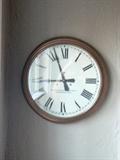 Copper w/ Roman Numeral Secondary School Clock, 12" Circa 1930's, Standard Electric Time