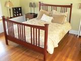 Queen Bed, Cherry Tone Mission Style Frame