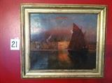 Venice Oil Painting Signed E.L. Durand (Artist is E. Leon Durand)