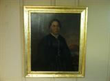 19th Century Portrait Oil Painting on Tin