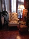 Cream tufted leather, there are 2