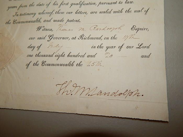 Early Middlesex County Sheriff Documents c1820