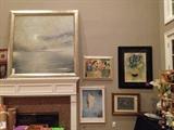 The Sea, huge painting in silver frame priced circa $200.