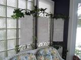 wicker 3 panel screen