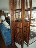 3 panel wood folding screen