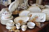 More Haviland Limoges fine china, and Royal Worcester Evesham serving pieces