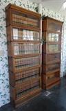 Globe Wernicke 6-stack oak barrister bookcases.